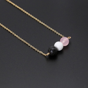 Print Gold <strong>Chain</strong> and Many Natural Stone Combination Match, Very Popular Necklace for Man and Women. - Product Image 4