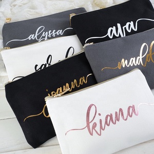 Customized Eco Beauty Cosmetic Bag High Quality Canvas Make up <strong>Pouch</strong> with Zipper and Custom Logo Blank Pattern for Storage - Product Image 6