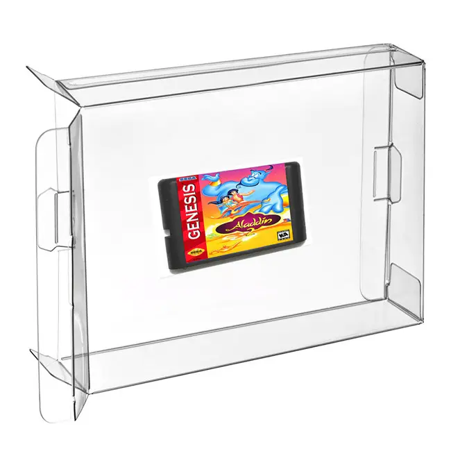 Protecteur de coque de manchon de couverture de cartouche transparent pour boîte en plastique GBA DVD