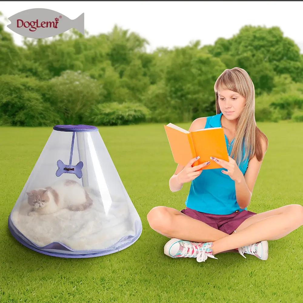 Transparent PVC Dog Igloo Cave With Cushion Breathable PVC Pet Cat House