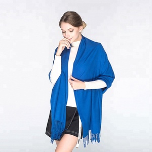 Women's Fashion Seasonal Pashmina Shawl Polyester Imitation Cashmere Plain Color Shawl Scarf Wool Shawls - Product Image 1