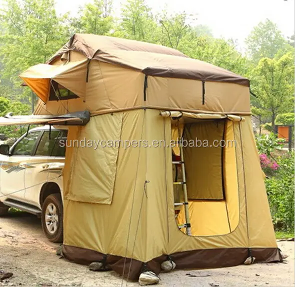 Nuovo di disegno di shell Duro 4WD roof top tenda di campeggio tenda auto con auto tenda