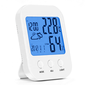 Newest Digital High-definition Large-screen Multi <strong>Thermometer</strong> Hygrometer MAX / MIN Thermo Hygrometer <strong>with</strong> Alarm Clock - Product Image 2