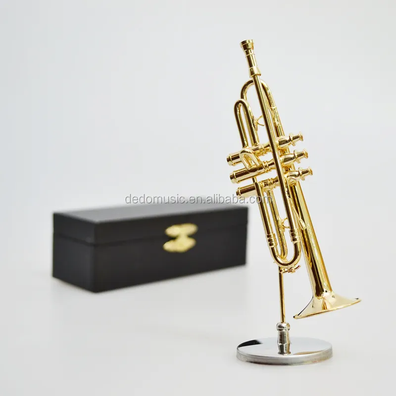 Mini instrumentos musicais de trompete, arte de gild decoração