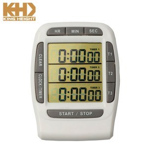 KH-TM040 KING HEIGHTプラスチックライト大型LCDディスプレイ3グループキッチンタイマー、磁気バック付き