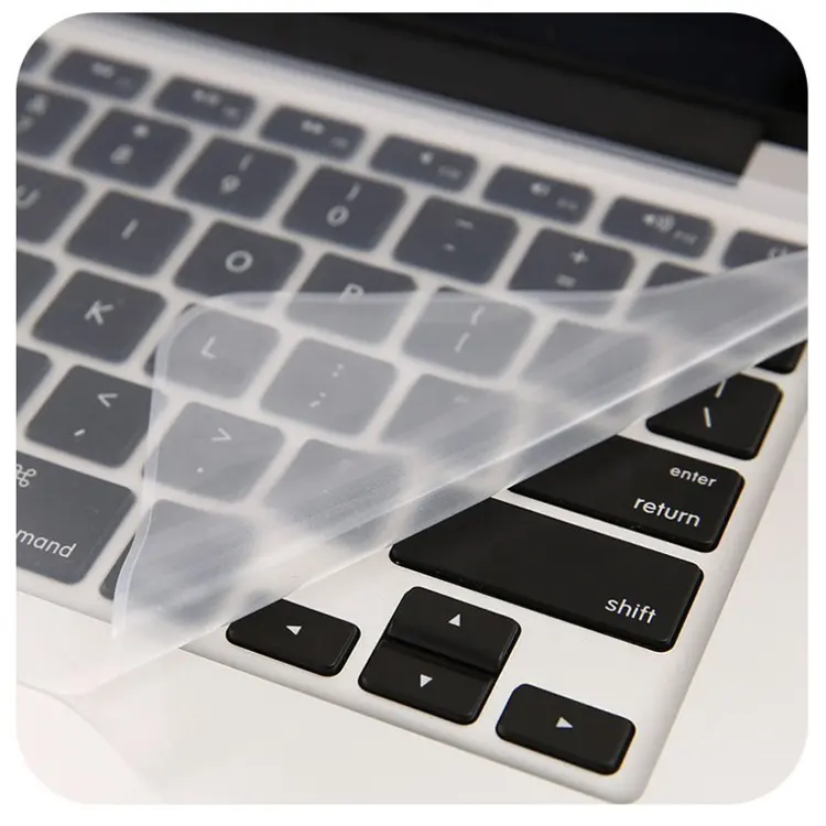 غطاء لوحة مفاتيح الكمبيوتر المحمول من السيليكون مضاد للغبار طراز HK-HHT لعام 2019، غطاء واقي لوحة مفاتيح الكمبيوتر المحمول مضاد للماء