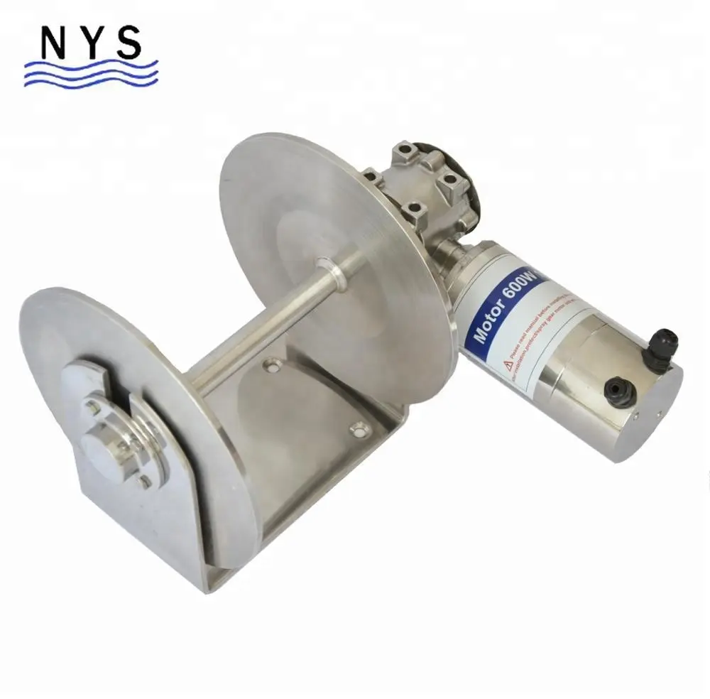 Stainless steel drum winch with stainless steel cover