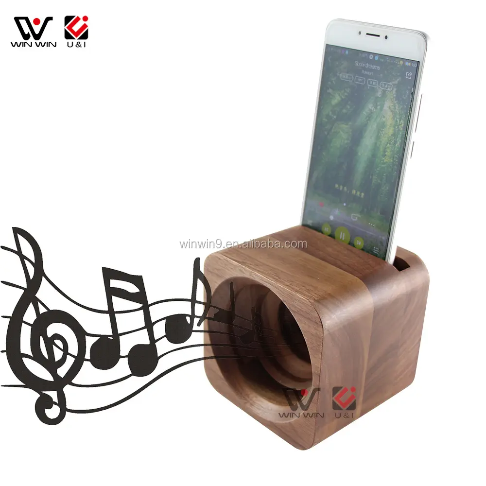 Vendita calda Mini altoparlanti di bambù altoparlanti di legno portatili amplificatore