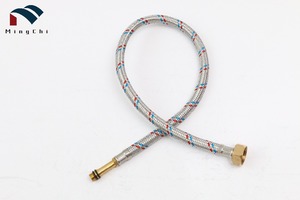 高压<span class=keywords><strong>Sanitary</strong></span> 45厘米不锈钢编织软管