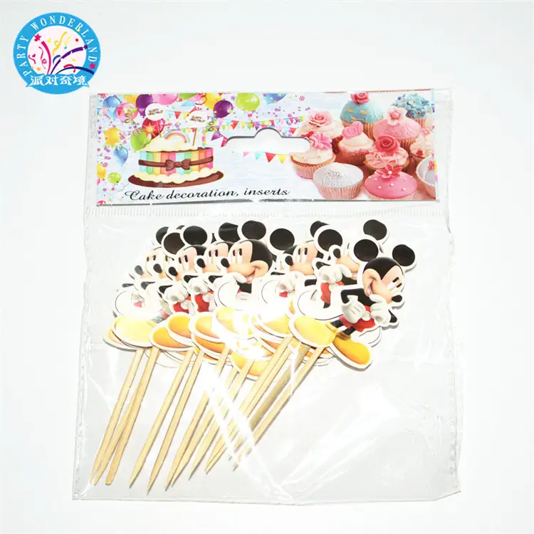 Çin tedarikçi Minnie tema çocuk doğum günü parti malzemeleri bebek duş dekorasyonu minnie tema kek topper