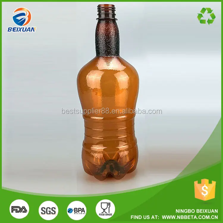 สินค้าที่ดีที่สุดในการขายสัตว์เลี้ยงขวดเบียร์1000มิลลิลิตรความจุขนาดใหญ่พลาสติกขวดเบียร์