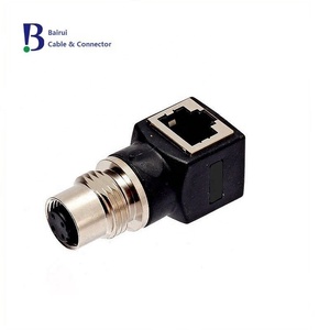 Circular Sensor M12 4Pin Male <strong>Adapter</strong> 48.3mm Waterproof IP67 8 Pole Right Angle <strong>Socket</strong> for Ethernet Signal DC Output Type 1.5A - Product Image 4