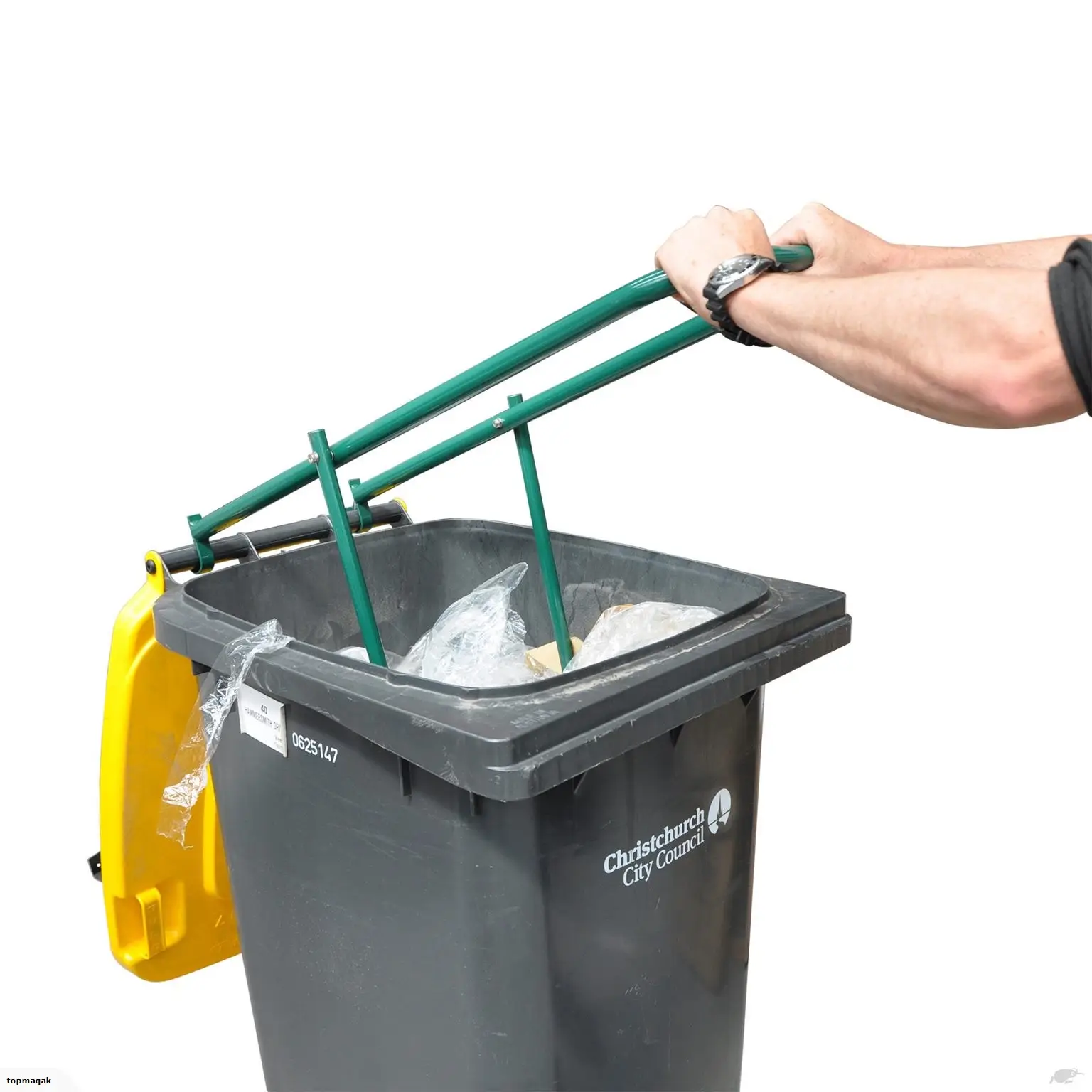 waste wheelie bin stocked compactor