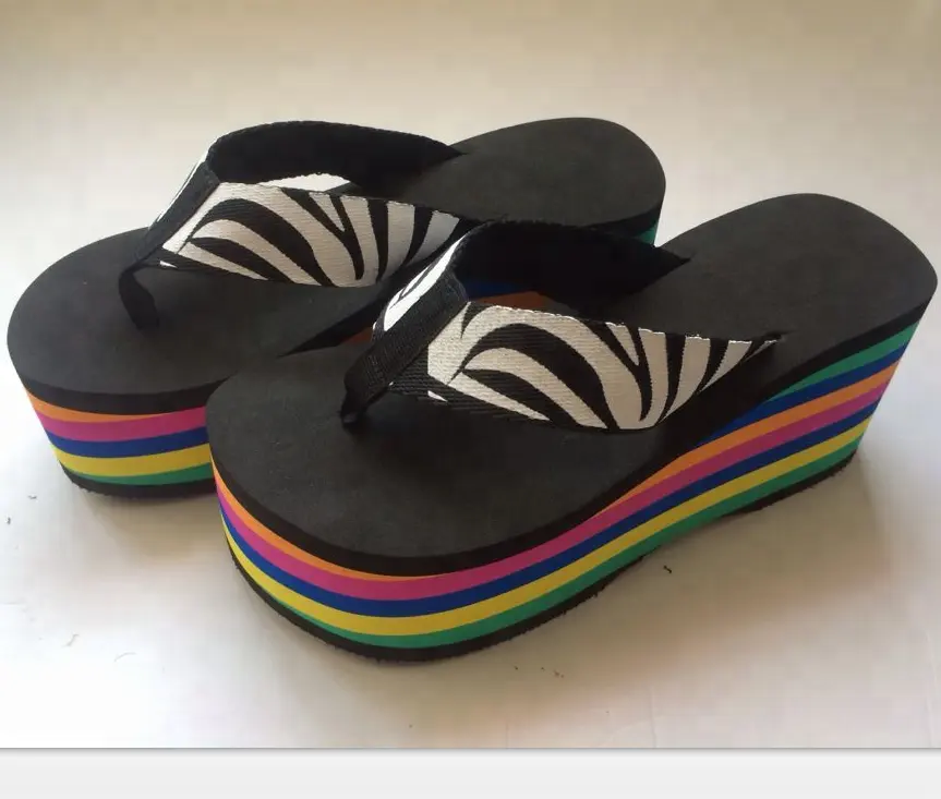 Platform En Hoge Weel Wedge Flip Flops Voor Lady