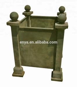 Metal Versa ille Square und rechteckiger Pflanzer Großer Outdoor, Patio French Garden Plant Containers Blumentopf zum Pflanzen