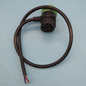 Schwerer LKW J1939 Konverter adapter Schwarz-Grüner Motor analysator für offenes Diagnose kabel <span class=keywords><strong>2</strong></span> Jahre Garantie