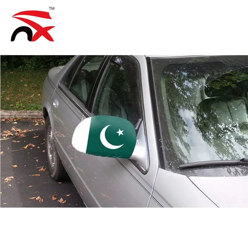 NX Migliore Prist Bandiera per Auto Specchio Pakistan Stampa Colore Personalizzato Logo Personalizzato 26x28cm, 28x32 centimetri o Su Misura di Copertura In Poliestere CN;ZHE