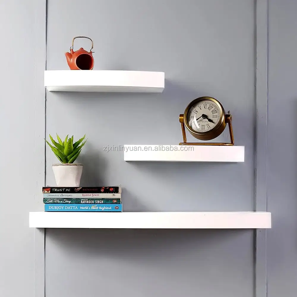 mdf furniture decorative wooden wall mounted Floating shelf