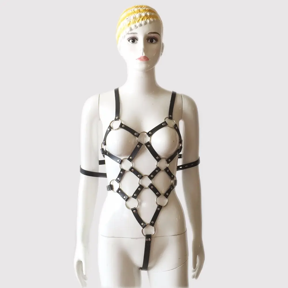 Cuero de la PU de Bondage, ropa fetiche juguetes sexuales para erótico posicionamiento vendaje uniforme tentación sexo productos