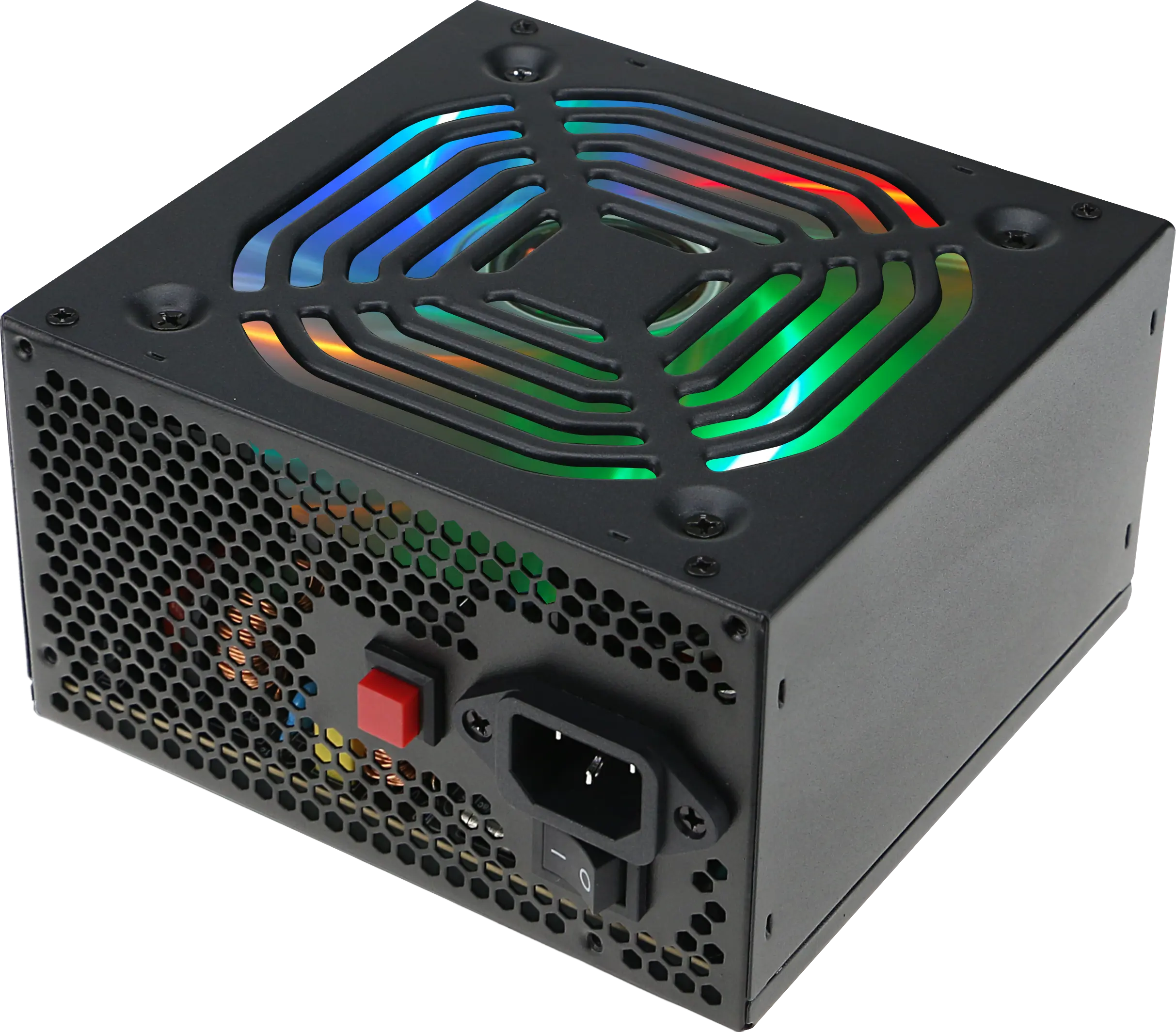 Entrada de 230V ATX PSU 350W Fuente de alimentación conmutada con ventilador RGB de 12cm Enchufe DE LA UE