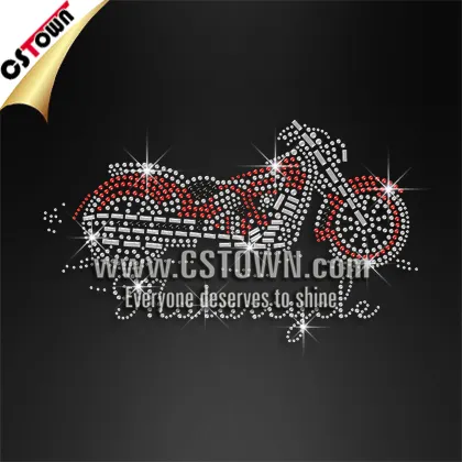 מכירה לוהטת המניה עיצוב מגניב אופנוע ברזל-על nailhead ריינסטון חום העברת עבור t חולצה