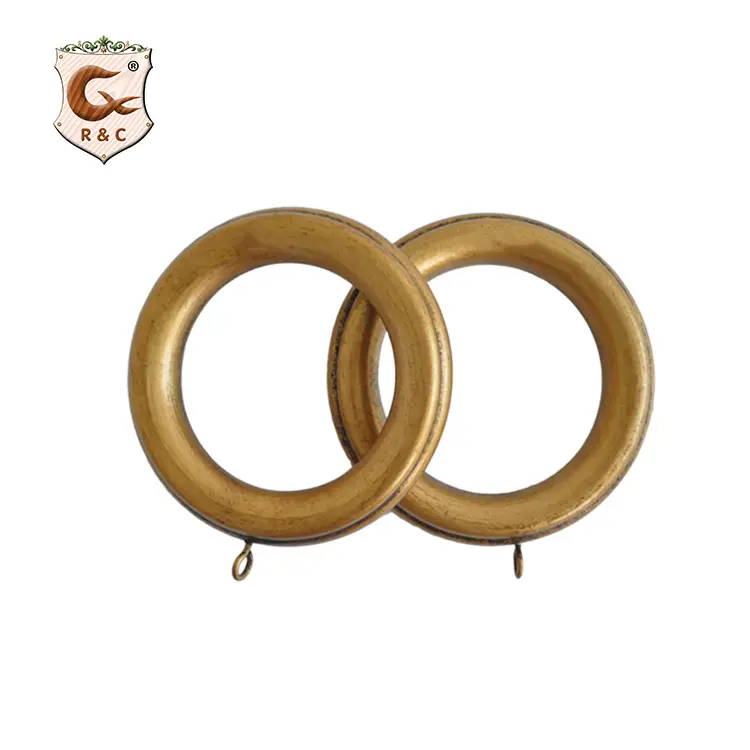 Manufacturers High Quality Antique Wood Curtain Ring Wooden Curtain Rings With Clips