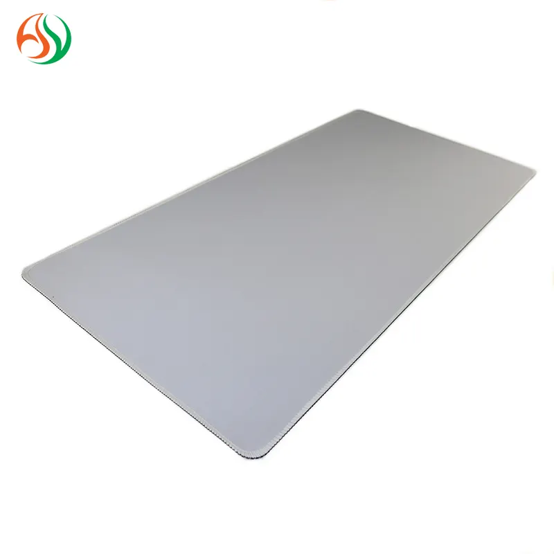 High Quality Natural Rubber Mouse Mat Stitched Cheap Blank Gaming Mouse Pad White Polyester