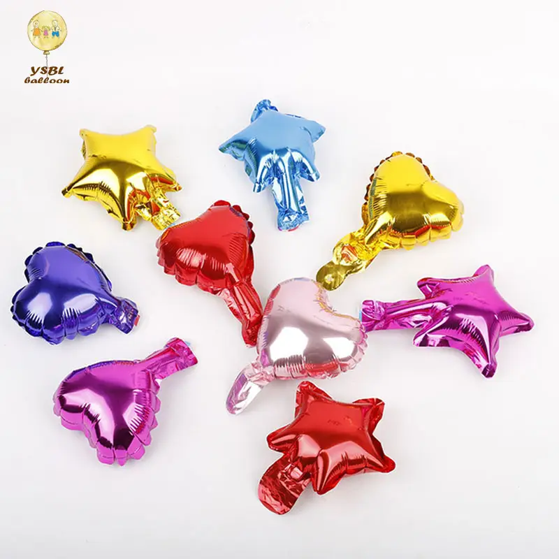 Prezzo a buon mercato Low MOQ Star Moon Shape Mylar Helium 5 pollici a forma di cuore Foil Balloon