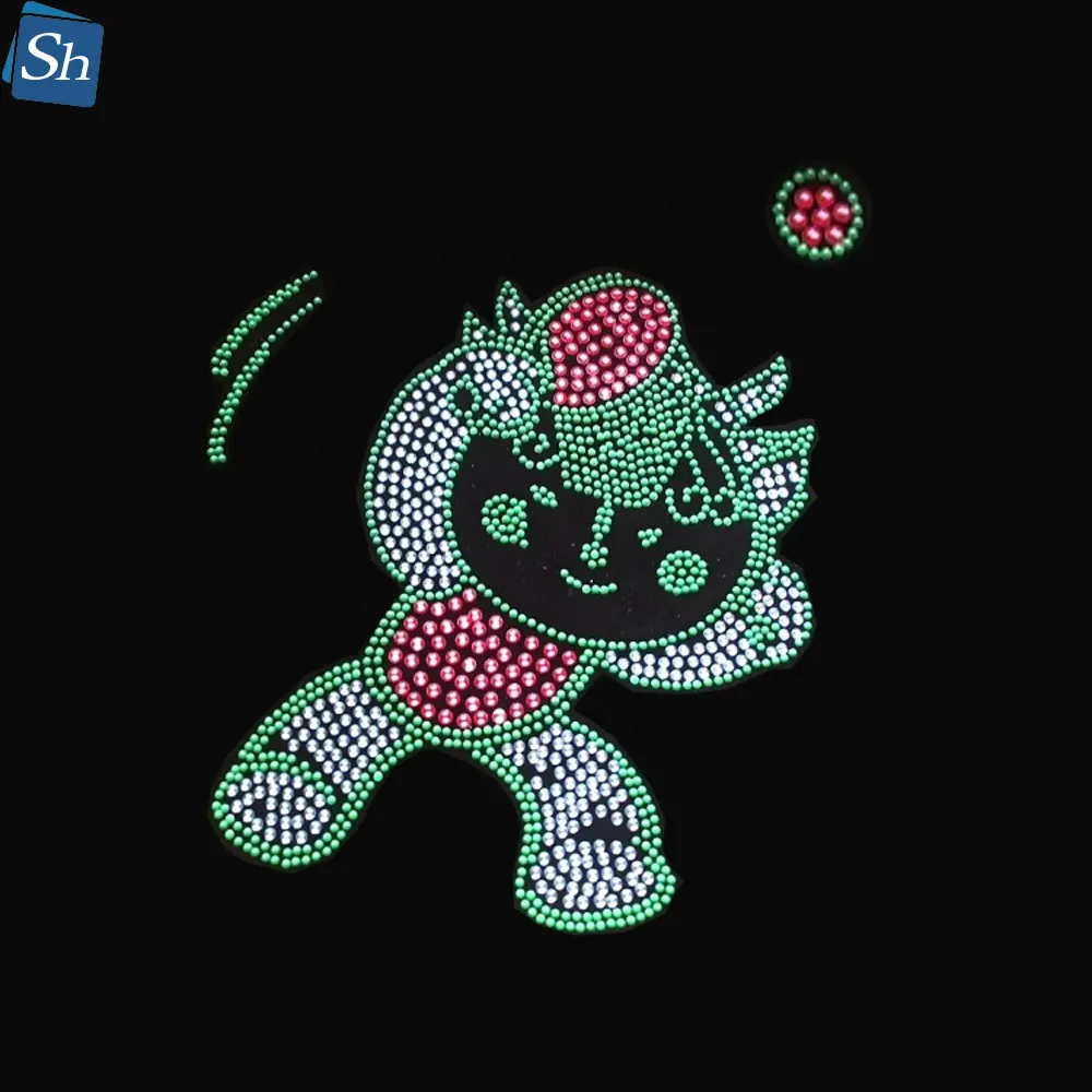 New Bling Transfer Design hot fix rhinestone motifs cartoon For Garment Accessory