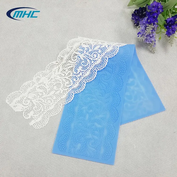 New Design DFA Handmade Cake Side 3D Silicone Creating Edible Sugar Lace Mat