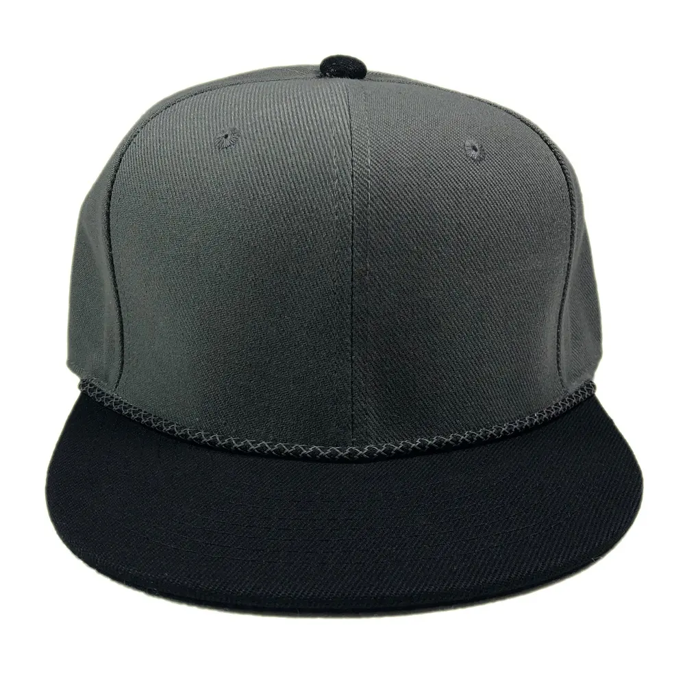 Atacado frete grátis moda branco liso snapback tampas chapéu com corda