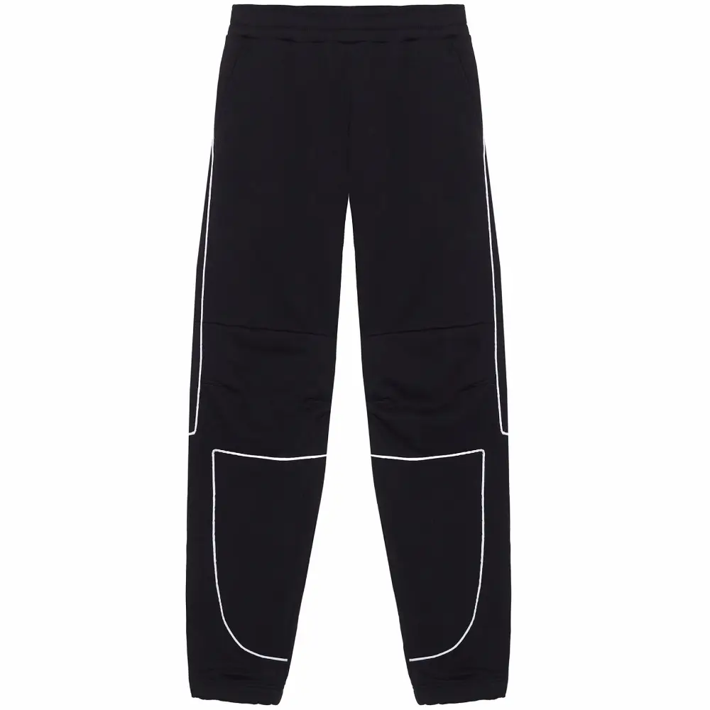 Pantaloni sportivi neri a contrasto stili Harem Jogger Chino Hose pantaloni da uomo in Twill