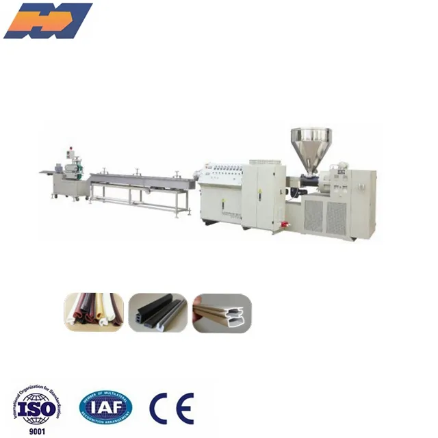 PVC TPV TPE plastik sızdırmazlık kayışı ekstrüzyon hattı plastik mühür profil ekstrüder makinesi