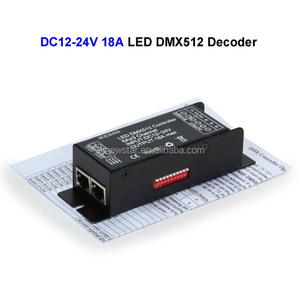 Цифровой контроллер осветительного сигнала DC12V-24V DMX512, декодирование DMX, 3 канала, 6 А/канал, 216 Вт, 432 Вт, RGB контроллер для светодиодной ленты - Product Image 3