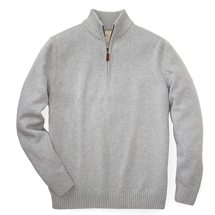 OEM Pull à col roulé à fermeture éclair pour hommes de golf Pull en tricot pour hommes Pull à manches longues de luxe de marque pour l'extérieur Pull pour hommes