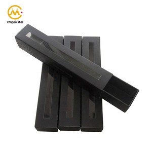 Großhandel kleine lange rechteckige schwarze Papp schublade Schiebe papier Geschenk verpackung Box mit PVC-Fenster