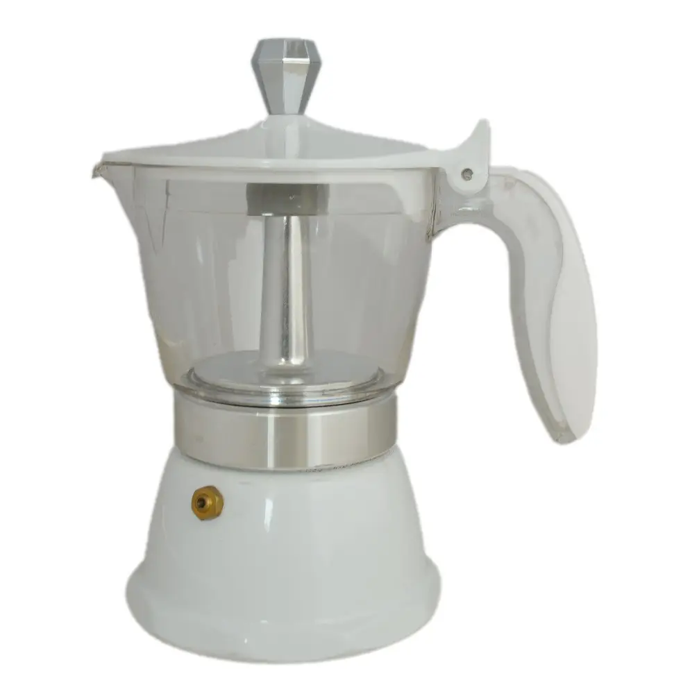 Mini machine à café expresso manuelle, pour poêle et à gaz, avec bouton en diamant, w