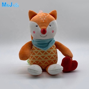 赤ちゃんのガラガラのおもちゃPull String Musical Foxぬいぐるみ