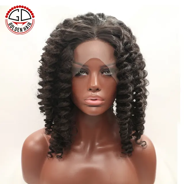 Hochwertige natürliche afro amerikanische Afro Short Curl Perücken