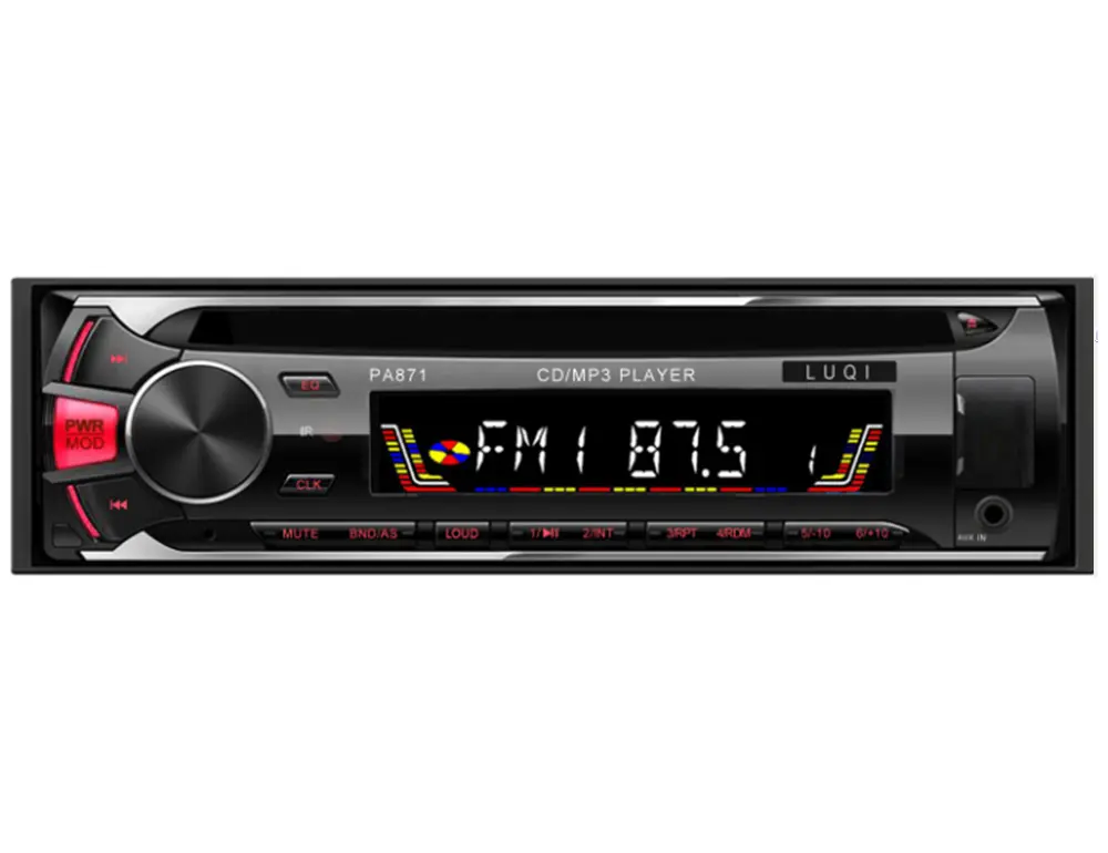 Reproductor de dvd para coche, Panel desmontable OEM, 1 din, sistema de radio universal para coche, con amplificador FM PA971