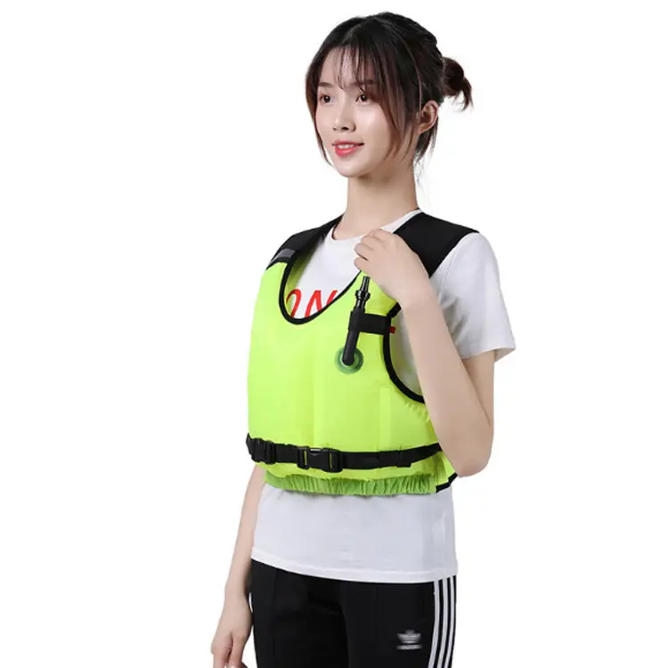 Adult Inflatable Swim Vest Life Jacket for Snorkeling, Suitable for 80-220lbs