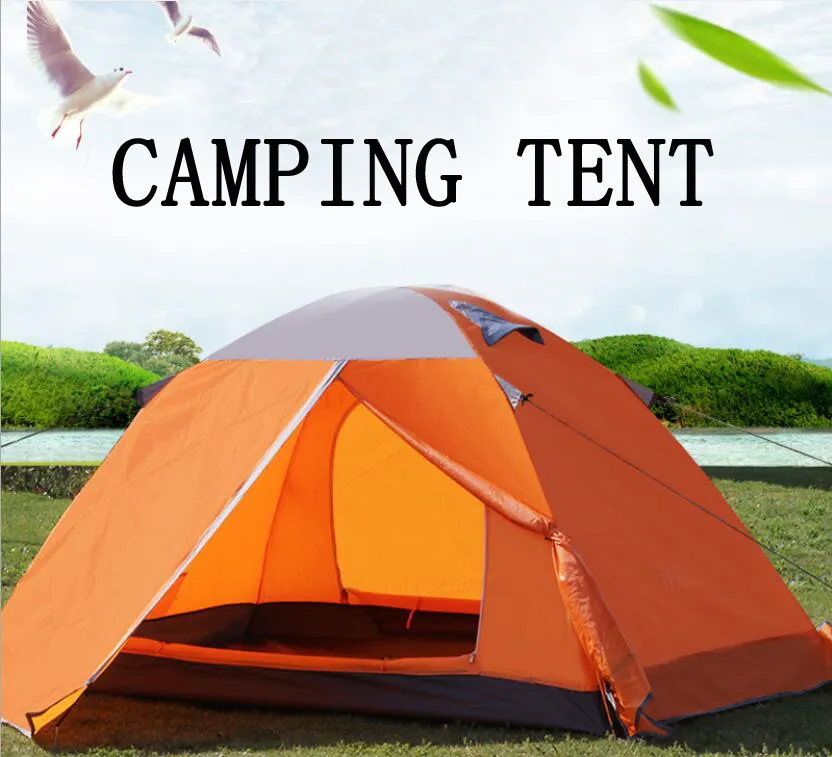 Двойной слой 2 человека алюминиевый полюс палатка Кемпинг купол палатки с водонепроницаемым 3000 мм для пеших прогулок и для путешествий (HT6084-1)