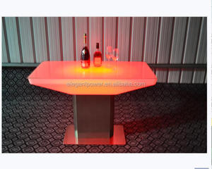 高品质发光 <span class=keywords><strong>led</strong></span> 家具丰富多彩的点亮吧台表