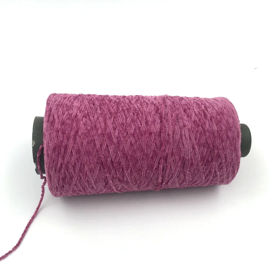 1/6NM 100% Dyed polyester chenille weaving fancy yarn