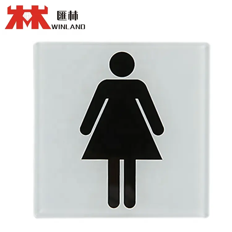 Las mujeres y los hombres signo baño imagen baño signo de puerta de baño de señalización en acrílico personalizado