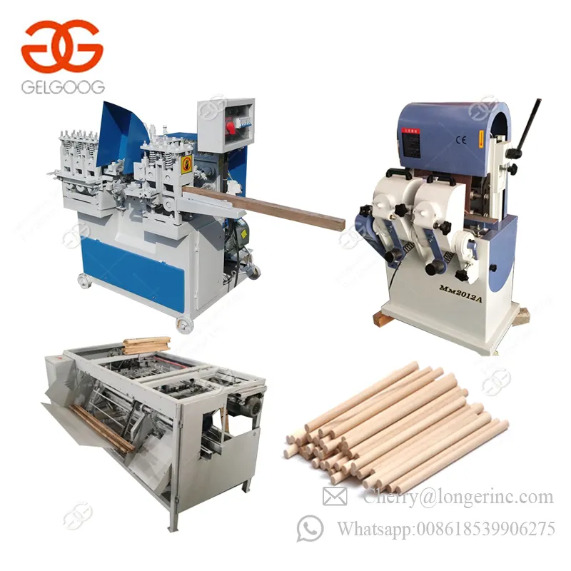 Commercial Automatic Wooden Mop Rod Rounding Shovel Hammer Broom Handles Making Wood Round Stick Machine