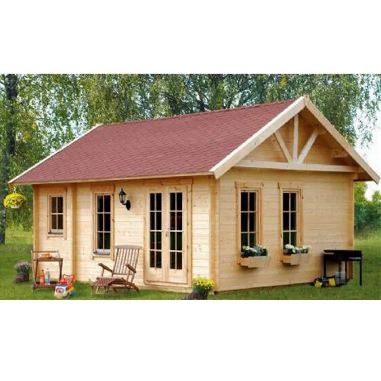 Low Cost Light Steel Structure Log Cabins Wooden House Prefabricated