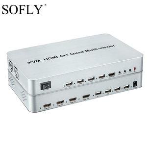 高品质的 KVM <span class=keywords><strong>HDMI</strong></span> 4x1 四多观众与无缝切换台