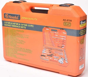 Asaki 121PCS <strong>Professional</strong> 1/4&quot;+3/8&quot;+1/2&quot; Socket <strong>Wrench</strong> Sets Tools Hand Tools with Plastic <strong>Box</strong> - Product Image 5