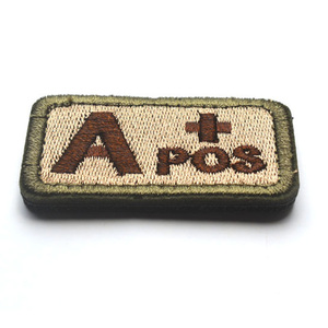 3D thêu armband người hâm mộ ngoài trời nhận dạng chương chiến thuật Nhóm máu vá A ,B ,O, ab, + Loại POS - Product Image 5